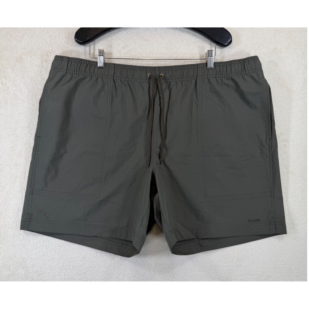 Filson Men's‎ XXL Charcoal Cotton Nylon Outdoor Hiking Shorts Drawstring Fishing